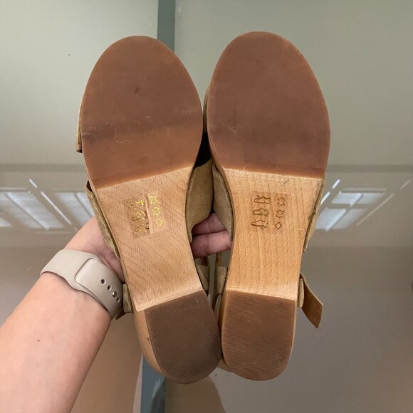 MADEWELL Johanna Suede Wood Sole Clog Sandal \\ 8 - Picture 4 of 10
